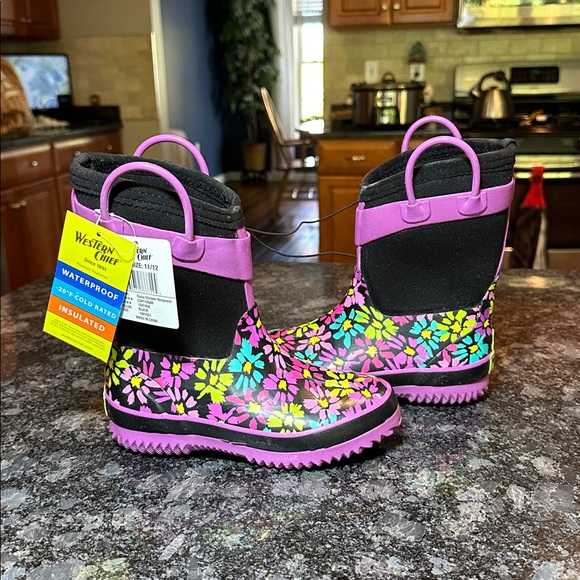 Western Chief Waterproof Neoprene Rain and Snow Winter Boots Insulated 11/12 - Picture 1 of 5
